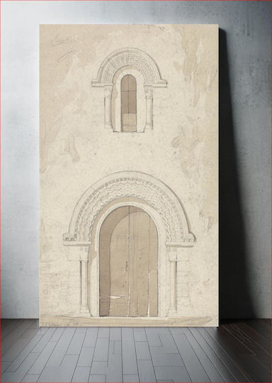 West Doorway And Window In The Church Of Ham Near Valognes, Normandy