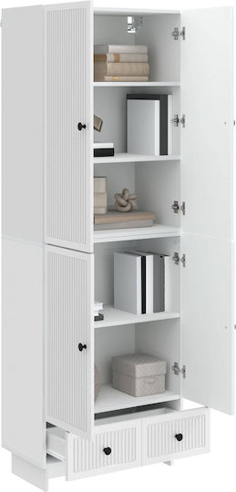 Бели Етажерки (2 Броя) 66x34.5x95 см