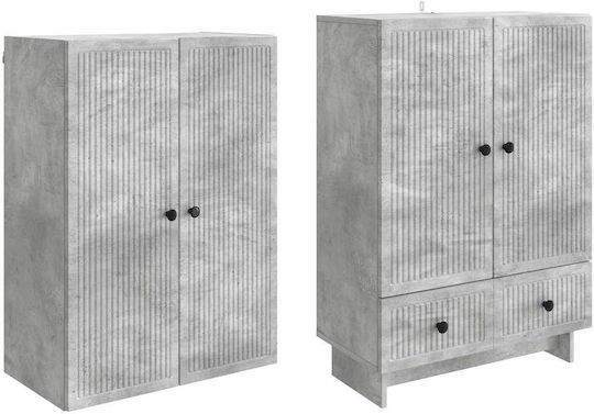 Bücherregale Grau 2Stücke 66x34.5x95cm