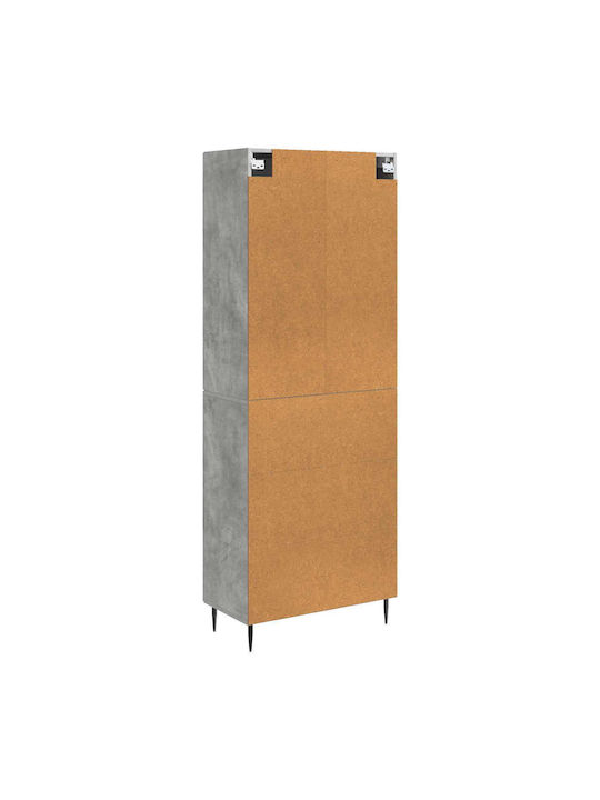 Βιβλιοθήκες Γκρι (2τμχ) 66x34.5x89.5εκ.