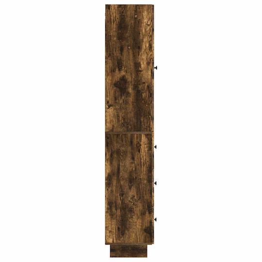 vidaXL Bathroom Column Cabinet Wall Hung M33xD34.5xH90cm Brown