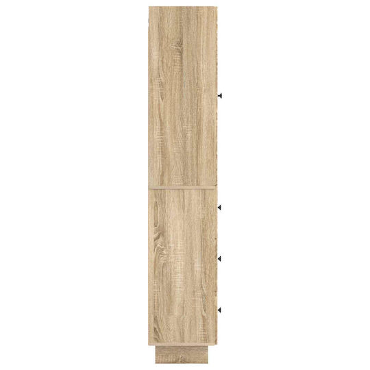 vidaXL Bathroom Column Cabinet Wall Hung M33xD34.5xH90cm Brown