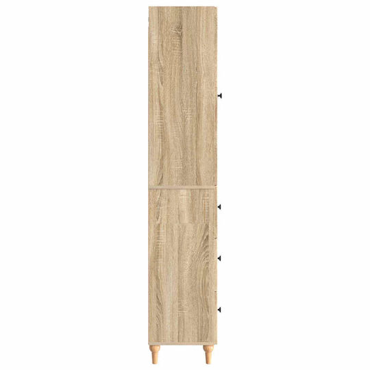 vidaXL Στήλη Μπάνιου Τοίχου Μ33xΒ34.5xΥ90cm Καφέ