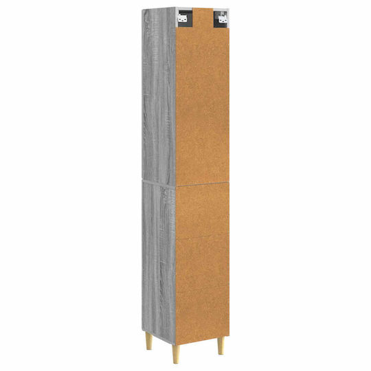 vidaXL Στήλη Μπάνιου Τοίχου Μ33xΒ34.5xΥ90cm Sonoma