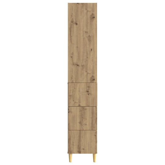 vidaXL Bathroom Column Cabinet Wall Hung M33xD34.5xH90cm Brown