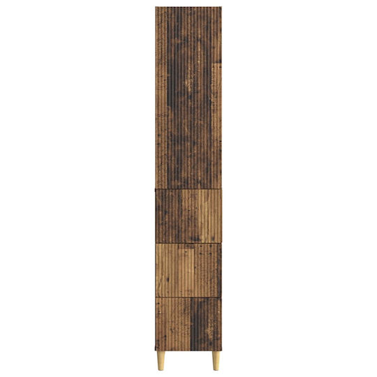 vidaXL Bathroom Column Cabinet Wall Hung M33xD34.5xH90cm Brown