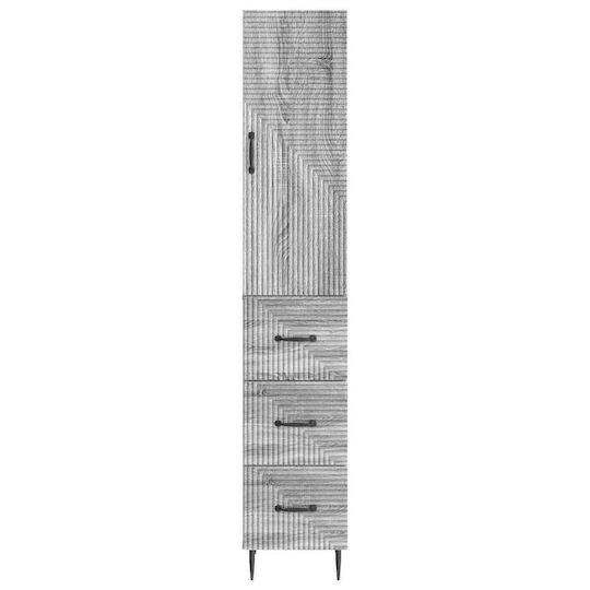 vidaXL Стила Баня За Стена M33xД34.5xВ90cm Сонома