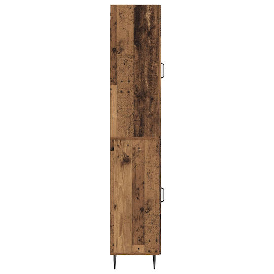 vidaXL Bathroom Column Cabinet Wall Hung M33xL34.5xH89.5cm Brown