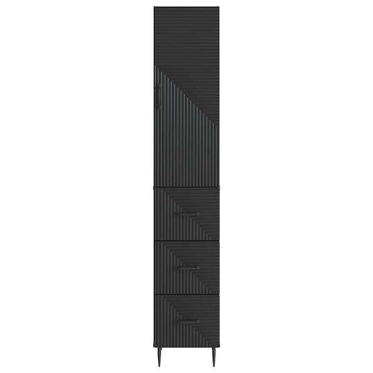 vidaXL Coloană Baie de Perete M33xA34.5xÎ90cm Neagră