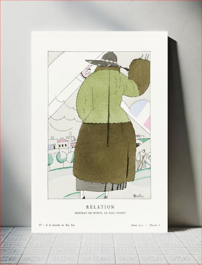 Relation, Manteau De Sports, De Paul Poiret (1921) By Charles Martin, Published In Gazette Du Bon Ton