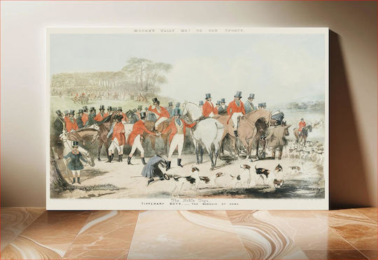 The Marquis At Home (plate 1) – Tipperary Boys From Moore's Tally Ho! To The Sports: A Set Of 4 Sporting Prints (1853) By Francis Turner, George Hunt, John Moore, And J Mackrel σε Καμβά