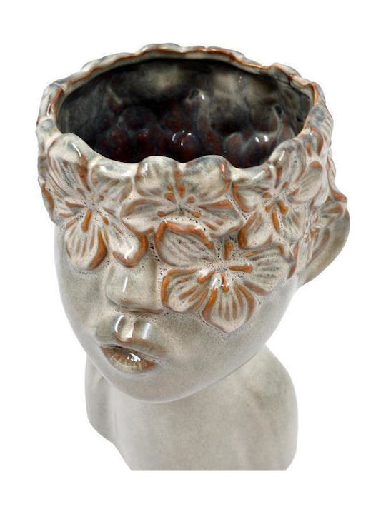 Fylliana Ceramic Green Plant Pot 19x19x29cm