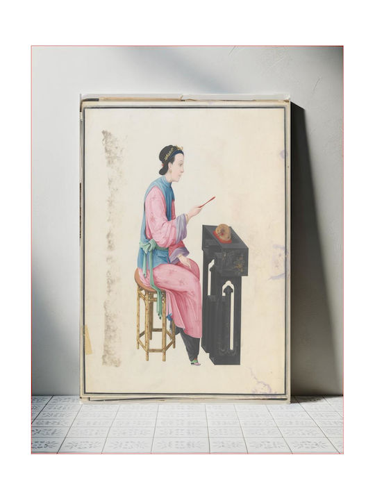 Aquarellgemälde Musiker spielt Mu Yu Chinesisch 100x150
