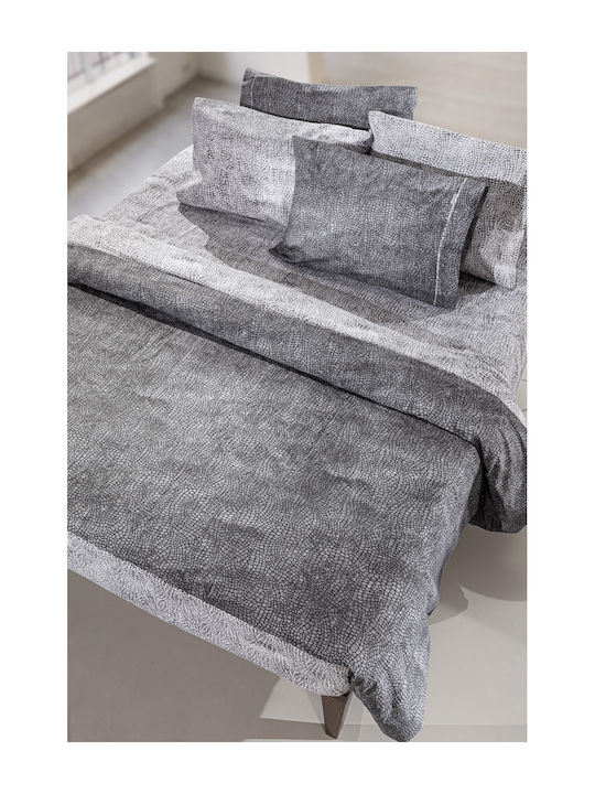 Guy Laroche Safari Super-Double Bed Sheets Set 225x245cm Anthracite 4pcs
