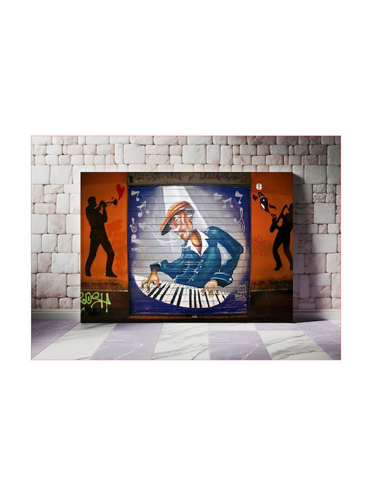 Street Art Jazzmusiker Gemälde 150x100
