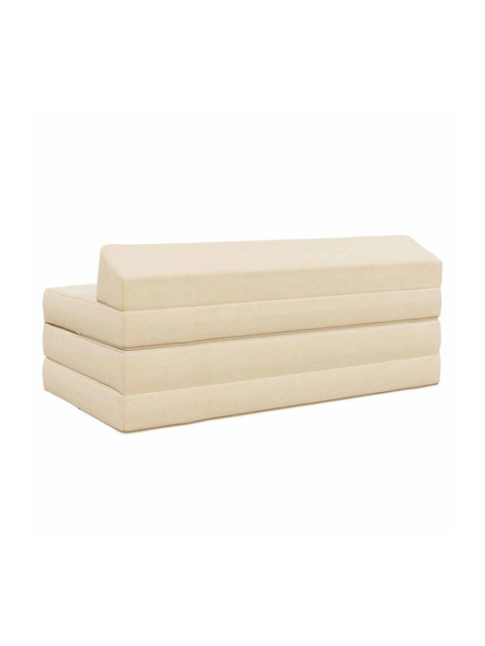 Multifunctional Bean Bag Sofa Cream 120x60x49cm