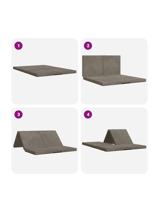 Multifunctional Bean Bag Sofa Light Gray 140x67x45cm