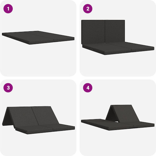 Vielseitiger Sitzsack & Pouf Dunkelgrau 140x67x45cm