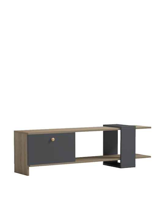 Έπιπλο Τηλεόρασης Standi Ανθρακί Μ120xΠ25xΥ36.8cm