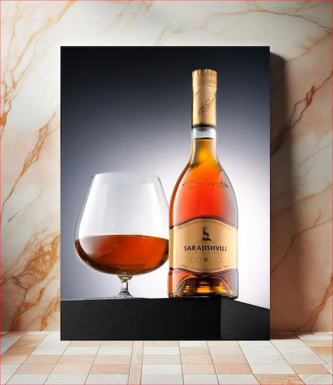 Πίνακας Bottle Sarajishvili Brandy Glass Μπουκάλι Sarajishvili Brandy Glass 60x90 Πίνακας Bottle Sarajishvili Brandy Glass Μπουκάλι Sarajishvili Brandy Glass 60x90