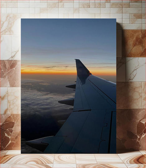 Sunrise From Airplane Window Ανατολή Από Το Παράθυρο Αεροπλάνου σε Καμβά Sunrise From Airplane Window Ανατολή Από Το Παράθυρο Αεροπλάνου σε Καμβά