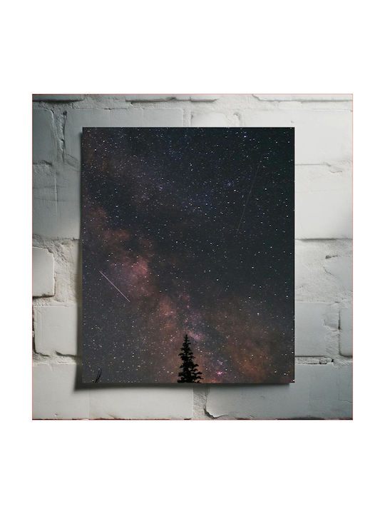 Πίνακας Night Sky Stars Tree Νυχτερινός Ουρανός Αστέρια Δέντρα 70x100