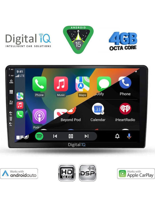 Digital IQ Car Audio System for Alfa Romeo Giulietta 2014-2020 (Bluetooth/USB/WiFi/GPS/Apple CarPlay/Android Auto) with 9" Touch Screen