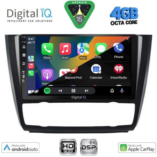 Digital IQ Ηχοσύστημα Αυτοκινήτου για BMW Σειρά 1 2004-2013 με Clima (Bluetooth/USB/WiFi/GPS/Apple-Carplay/Android-Auto) με Οθόνη Αφής 9"