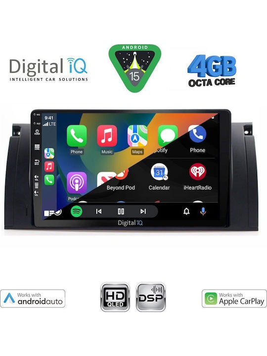 Digital IQ Car Audio System for BMW Series 5 (E39) / X5 (E53) 1997-2005 with Touch Screen 9"