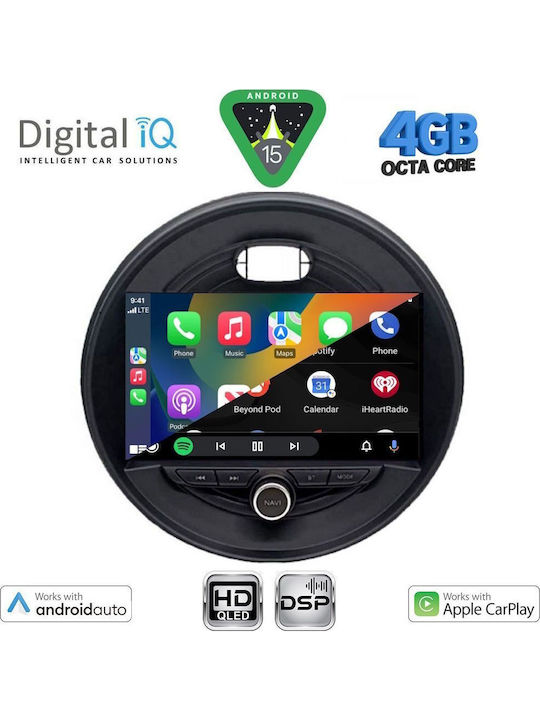 Digital IQ Car Audio System for Mini Cooper Clubman Roadster and Countryman 2014-2019 Bluetooth USB Wi-Fi GPS Apple CarPlay Android Auto with 9 Inch Touch Screen DIGITAL IQ BXF 16066 CPAA