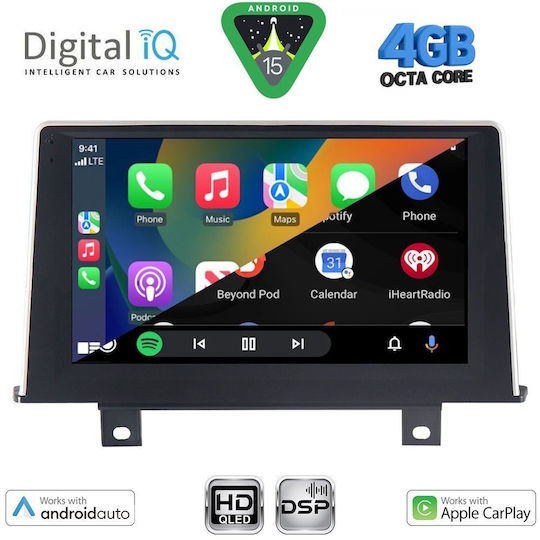 Digital IQ Car Audio System for BMW Series 1 2011-2016 Bluetooth USB WiFi GPS Apple CarPlay Android Auto with 9" Touch Screen