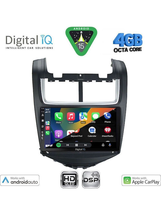 Digital IQ Car Audio System for Chevrolet Aveo 2014-2017 Bluetooth USB WiFi GPS Apple CarPlay Android Auto with 9" Touch Screen