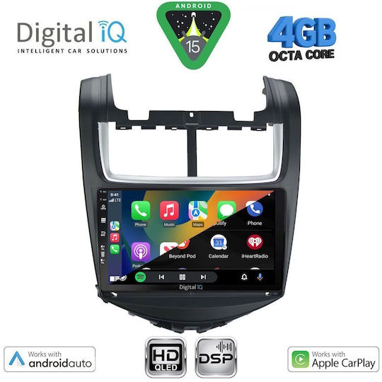 Digital IQ Car Audio System for Chevrolet Aveo 2014-2017 Bluetooth USB WiFi GPS Apple CarPlay Android Auto with 9" Touch Screen