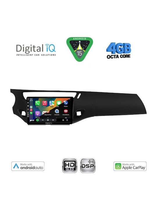 Digital IQ Car Audio System for Citroen C3 / DS3 2009-2016 (Bluetooth/USB/WiFi/GPS/Apple CarPlay/Android Auto) with 9" Touch Screen