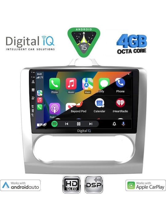 Digital IQ Car Audio System for Ford Focus 2005-2012 with Clima (Bluetooth USB WiFi GPS Apple CarPlay Android Auto) with 9" Touch Screen