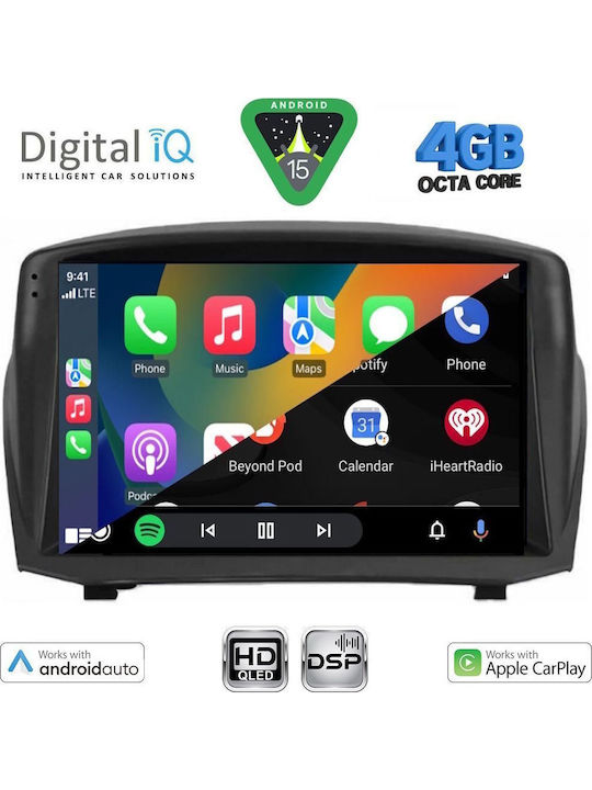 Digital IQ Car Audio System for Ford Fiesta 2008-2017 (Bluetooth/USB/WiFi/GPS/Apple CarPlay/Android Auto) with 9" Touch Screen