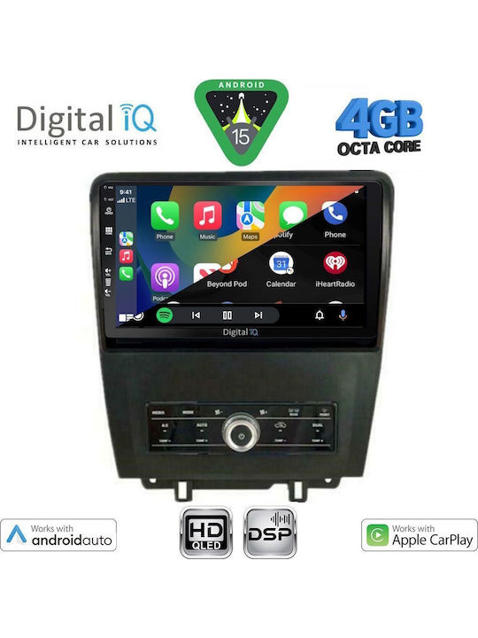 Digital IQ Car Audio System for Ford Mustang 2010-2015 Bluetooth USB WiFi GPS Apple CarPlay Android Auto with 9" Touch Screen