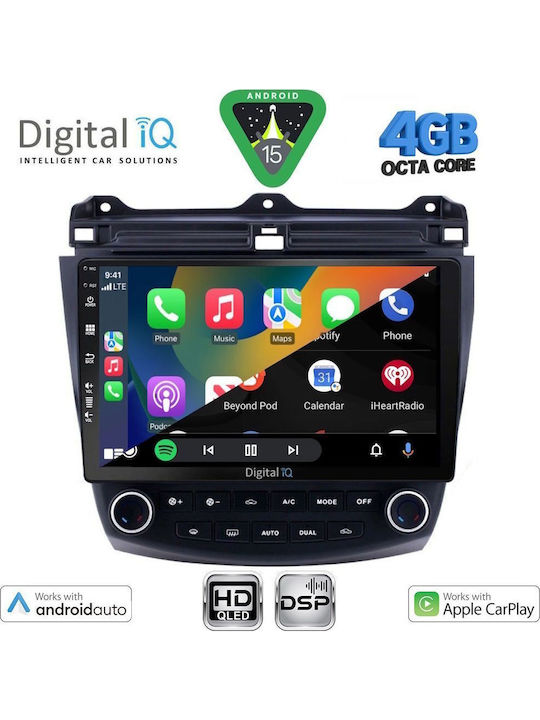 Digital IQ Car Audio System for Honda Accord 2003-2007 (Bluetooth/USB/WiFi/GPS/Apple CarPlay/Android Auto) with 10" Touch Screen