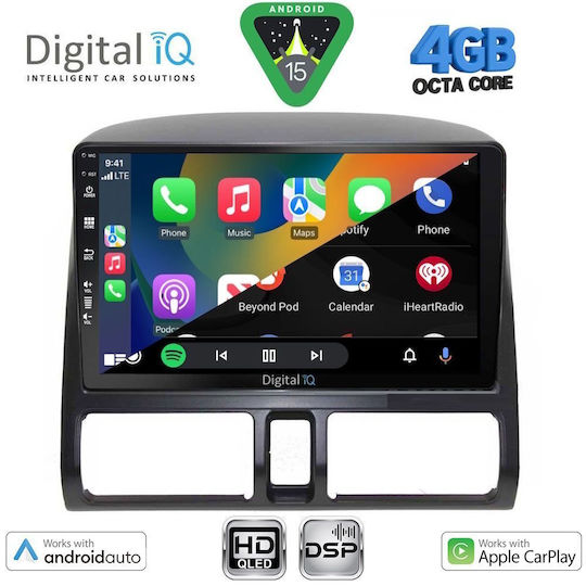 Digital IQ Car Audio System for Honda CR-V 1996-2006 with Clima (Bluetooth/USB/WiFi/GPS/Apple CarPlay/Android Auto) with 9" Touch Screen