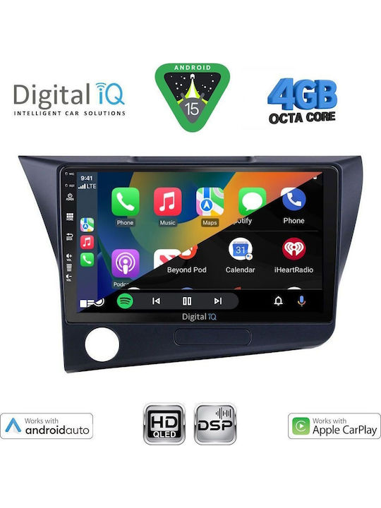 Digital IQ Car Audio System for Honda CR-Z 2010-2016 Bluetooth USB WiFi GPS Apple CarPlay Android Auto with 9" Touch Screen