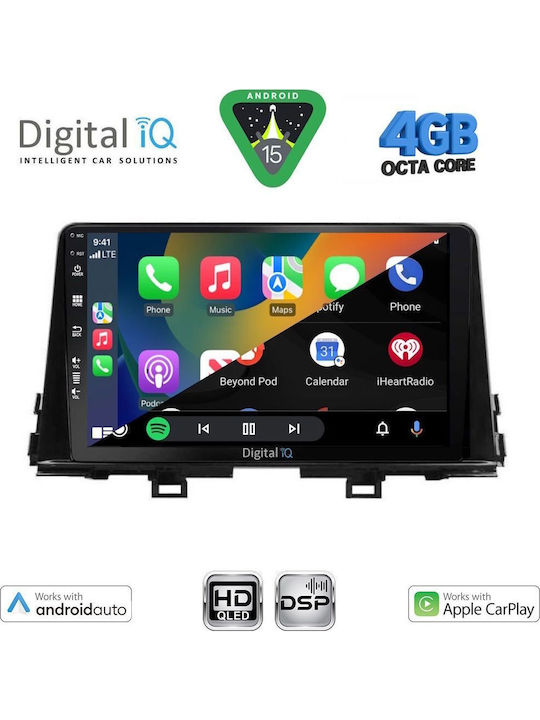 Digital IQ Car Audio System for Kia Picanto 2017-2021 Bluetooth USB WiFi GPS Apple CarPlay Android Auto with 9" Touch Screen