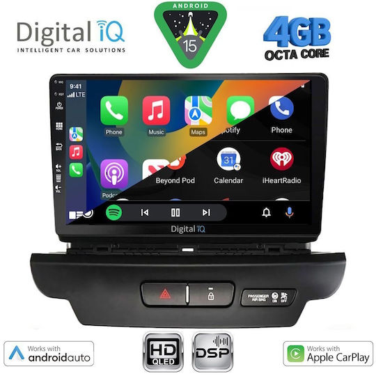 Digital IQ Car Audio System for Kia Ceed / XCeed 2018-2022 (Bluetooth/USB/WiFi/GPS/Apple CarPlay/Android Auto) with 9" Touch Screen