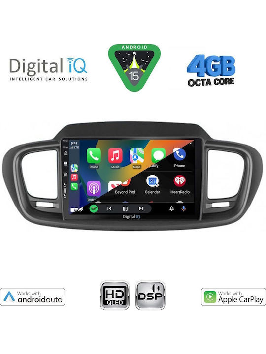 Digital IQ Car Audio System for Kia Sorento 2014-2020 Bluetooth USB WiFi GPS Apple CarPlay Android Auto with 10" Touch Screen