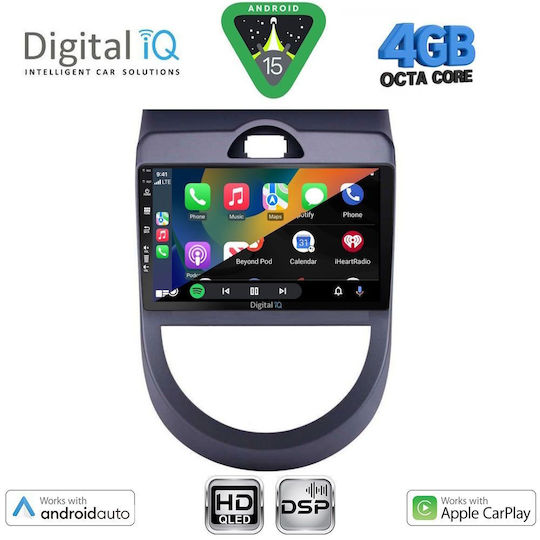 Digital IQ Car Audio System for Kia Soul 2008-2013 Bluetooth USB WiFi GPS Apple CarPlay Android Auto with 9" Touch Screen