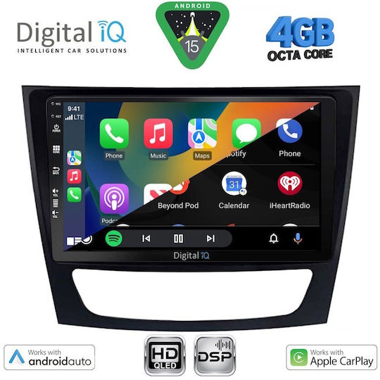 Digital IQ Ηχοσύστημα Αυτοκινήτου για Mercedes-Benz E Class / CLS Class 2003-2009 (Bluetooth/USB/WiFi/GPS/Apple-Carplay/Android-Auto) με Οθόνη Αφής 9"