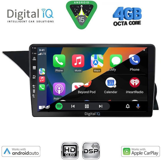 Digital IQ Ηχοσύστημα Αυτοκινήτου για Mercedes-Benz GLK 2008-2012 (Bluetooth/USB/WiFi/GPS/Apple-Carplay/Android-Auto) με Οθόνη Αφής 9"