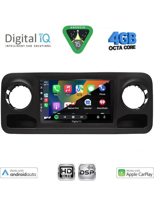 Digital IQ Car Audio System for Mercedes-Benz Sprinter 2018 with Touch Screen 10" Bluetooth USB Wi-Fi GPS Apple CarPlay Android Auto