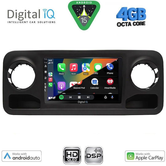 Digital IQ Car Audio System for Mercedes-Benz Sprinter 2018 with Touch Screen 10" Bluetooth USB Wi-Fi GPS Apple CarPlay Android Auto