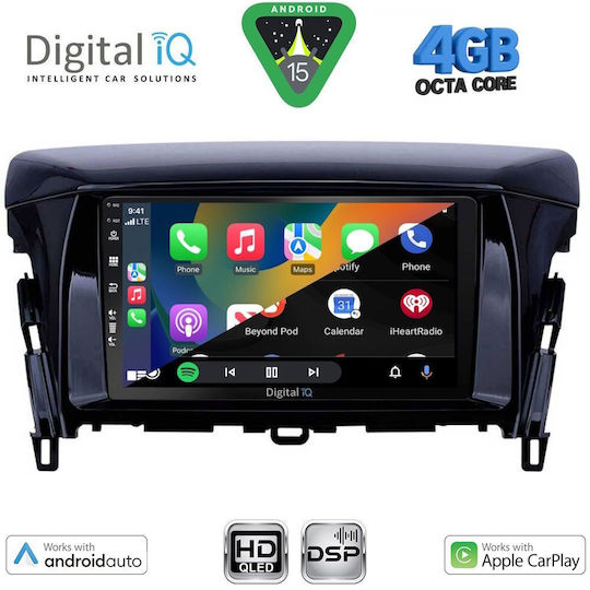 Digital IQ Автомобилна Аудио Система за Mitsubishi Eclipse Cross 2018 (Bluetooth/USB/Wi-Fi/GPS/Apple CarPlay/Android Auto) с Touch Screen 9"