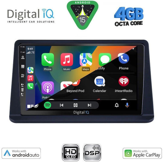 Digital IQ Ηχοσύστημα Αυτοκινήτου για Mitsubishi Pajero 1999-2006 (Bluetooth/USB/WiFi/GPS/Apple-Carplay/Android-Auto) με Οθόνη Αφής 9"